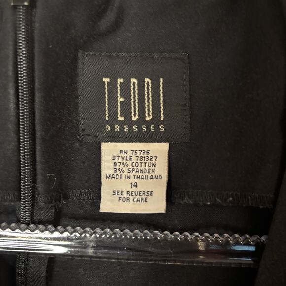 TEDDI Dresses Womens Dress Cotton Sleeveless Floral Embroidered Hem Pockets-14 - Picture 4 of 10